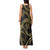 Hawaiian Kakau Art and Hisbiscus Tattoo Tank Maxi Dress Tribal Pattern-Gold Style - Polynesian Pride