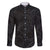 Hawaiian Kakau Art and Hisbiscus Tattoo Family Matching Off The Shoulder Long Sleeve Dress and Hawaiian Shirt Tribal Pattern-Black Gradient Style - Polynesian Pride