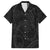Hawaiian Kakau Art and Hisbiscus Tattoo Family Matching Short Sleeve Bodycon Dress and Hawaiian Shirt Tribal Pattern-Black Gradient Style - Polynesian Pride