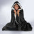 Hawaiian Kakau Art and Hisbiscus Tattoo Hooded Blanket Tribal Pattern-Black Gradient Style - Polynesian Pride