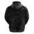 Hawaiian Kakau Art and Hisbiscus Tattoo Hoodie Tribal Pattern-Black Gradient Style - Polynesian Pride