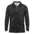 Hawaiian Kakau Art and Hisbiscus Tattoo Long Sleeve Polo Shirt Tribal Pattern-Black Gradient Style - Polynesian Pride
