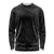 Hawaiian Kakau Art and Hisbiscus Tattoo Long Sleeve Shirt Tribal Pattern-Black Gradient Style - Polynesian Pride