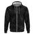 Hawaiian Kakau Art and Hisbiscus Tattoo Zip Hoodie Tribal Pattern-Black Gradient Style - Polynesian Pride