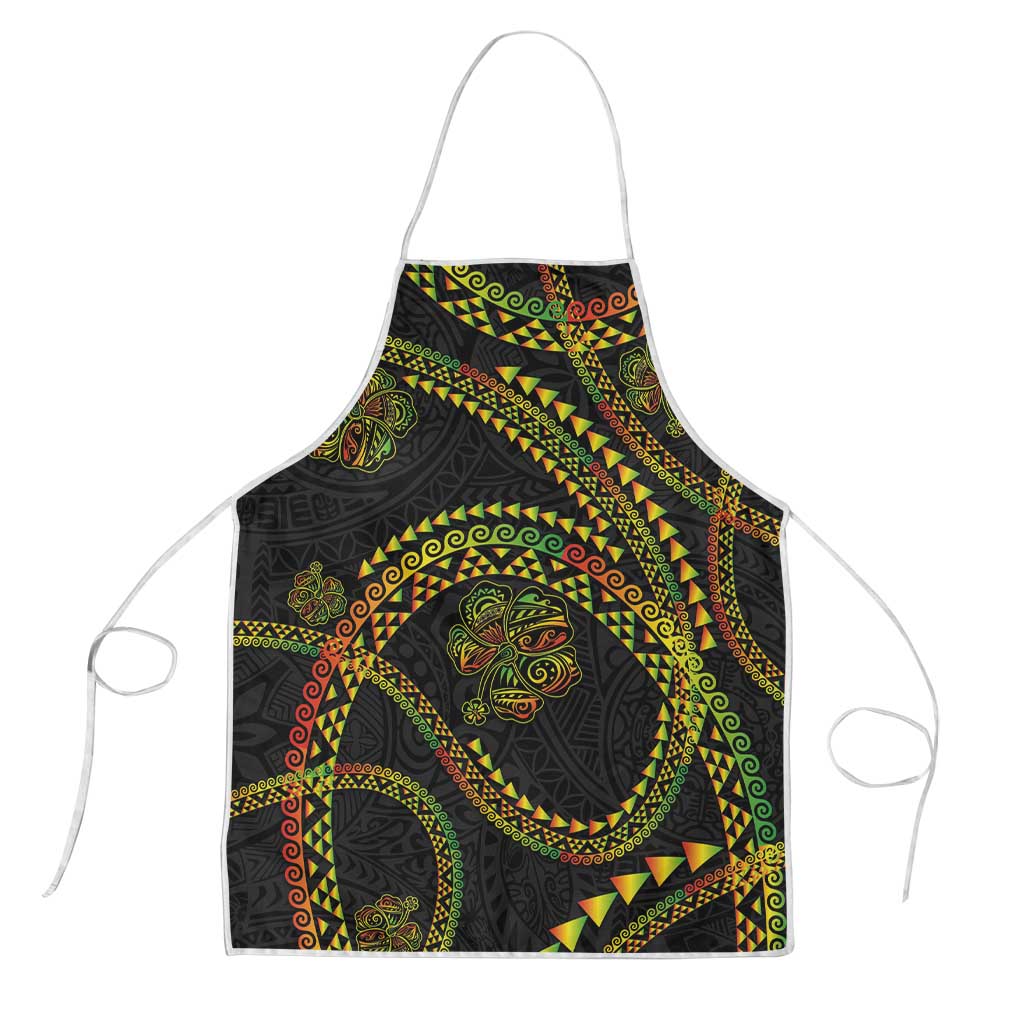 Hawaiian Kakau Art and Hisbiscus Tattoo Apron Tribal Pattern-Reggae Style - Polynesian Pride