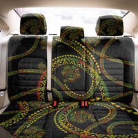 Hawaiian Kakau Art and Hisbiscus Tattoo Back Car Seat Cover Tribal Pattern-Reggae Style - Polynesian Pride
