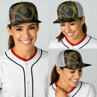 Hawaiian Kakau Art and Hisbiscus Tattoo Baseball Net Cap Tribal Pattern-Reggae Style - Polynesian Pride