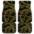 Hawaiian Kakau Art and Hisbiscus Tattoo Car Mats Tribal Pattern-Reggae Style - Polynesian Pride