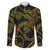 Hawaiian Kakau Art and Hisbiscus Tattoo Family Matching Long Sleeve Bodycon Dress and Hawaiian Shirt Tribal Pattern-Reggae Style - Polynesian Pride