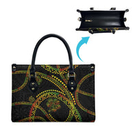 Hawaiian Kakau Art and Hisbiscus Tattoo Leather Bag Tribal Pattern-Reggae Style - Polynesian Pride