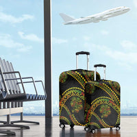 Hawaiian Kakau Art and Hisbiscus Tattoo Luggage Cover Tribal Pattern-Reggae Style - Polynesian Pride