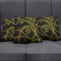 Hawaiian Kakau Art and Hisbiscus Tattoo Pillow Cover Tribal Pattern-Reggae Style - Polynesian Pride