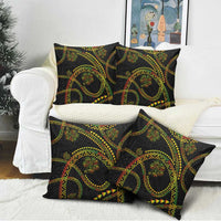 Hawaiian Kakau Art and Hisbiscus Tattoo Pillow Cover Tribal Pattern-Reggae Style - Polynesian Pride