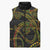 Hawaiian Kakau Art and Hisbiscus Tattoo Sleeveless Puffer Jacket Tribal Pattern-Reggae Style - Polynesian Pride