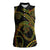 Hawaiian Kakau Art and Hisbiscus Tattoo Women Sleeveless Polo Shirt Tribal Pattern-Reggae Style - Polynesian Pride