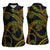 Hawaiian Kakau Art and Hisbiscus Tattoo Women Sleeveless Polo Shirt Tribal Pattern-Reggae Style - Polynesian Pride