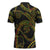 Hawaiian Kakau Art and Hisbiscus Tattoo Zipper Polo Shirt Tribal Pattern-Reggae Style - Polynesian Pride