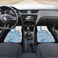 Hawaiian Abstract Sea Turtle Car Mats Polynesian Tapa Art and Kakau Tattoo White WaterColor - Polynesian Pride