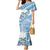 Hawaiian Abstract Sea Turtle Family Matching Mermaid Dress and Hawaiian Shirt Polynesian Tapa Art and Kakau Tattoo White WaterColor - Polynesian Pride