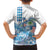 Hawaiian Abstract Sea Turtle Family Matching Short Sleeve Bodycon Dress and Hawaiian Shirt Polynesian Tapa Art and Kakau Tattoo White WaterColor - Polynesian Pride