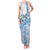Hawaiian Abstract Sea Turtle Family Matching Tank Maxi Dress and Hawaiian Shirt Polynesian Tapa Art and Kakau Tattoo White WaterColor - Polynesian Pride