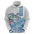 Hawaiian Abstract Sea Turtle Hoodie Polynesian Tapa Art and Kakau Tattoo White WaterColor - Polynesian Pride