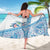 Hawaiian Abstract Sea Turtle Sarong Polynesian Tapa Art and Kakau Tattoo White WaterColor - Polynesian Pride