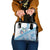 Hawaiian Abstract Sea Turtle Shoulder Handbag Polynesian Tapa Art and Kakau Tattoo White WaterColor - Polynesian Pride