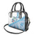 Hawaiian Abstract Sea Turtle Shoulder Handbag Polynesian Tapa Art and Kakau Tattoo White WaterColor - Polynesian Pride