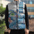 Hawaiian Abstract Sea Turtle Sleeveless Puffer Jacket Polynesian Tapa Art and Kakau Tattoo White WaterColor - Polynesian Pride