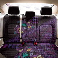 Hawaiian Abstract Sea Turtle Back Car Seat Cover Polynesian Tapa Art and Kakau Tattoo Purple WaterColor - Polynesian Pride