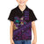 Hawaiian Abstract Sea Turtle Family Matching Tank Maxi Dress and Hawaiian Shirt Polynesian Tapa Art and Kakau Tattoo Purple WaterColor - Polynesian Pride