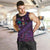 Hawaiian Abstract Sea Turtle Men Tank Top Polynesian Tapa Art and Kakau Tattoo Purple WaterColor - Polynesian Pride