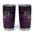 Hawaiian Abstract Sea Turtle Tumbler Cup Polynesian Tapa Art and Kakau Tattoo Purple WaterColor - Polynesian Pride