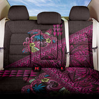 Hawaiian Abstract Sea Turtle Back Car Seat Cover Polynesian Tapa Art and Kakau Tattoo Pink WaterColor - Polynesian Pride