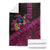 Hawaiian Abstract Sea Turtle Blanket Polynesian Tapa Art and Kakau Tattoo Pink WaterColor - Polynesian Pride