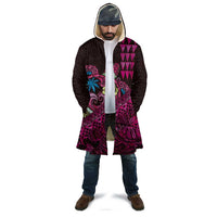 Hawaiian Abstract Sea Turtle Cloak Polynesian Tapa Art and Kakau Tattoo Pink WaterColor - Polynesian Pride