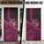 Hawaiian Abstract Sea Turtle Door Cover Polynesian Tapa Art and Kakau Tattoo Pink WaterColor - Polynesian Pride