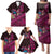 Hawaiian Abstract Sea Turtle Family Matching Puletasi and Hawaiian Shirt Polynesian Tapa Art and Kakau Tattoo Pink WaterColor - Polynesian Pride