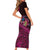 Hawaiian Abstract Sea Turtle Family Matching Short Sleeve Bodycon Dress and Hawaiian Shirt Polynesian Tapa Art and Kakau Tattoo Pink WaterColor - Polynesian Pride