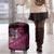 Hawaiian Abstract Sea Turtle Luggage Cover Polynesian Tapa Art and Kakau Tattoo Pink WaterColor - Polynesian Pride
