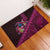 Hawaiian Abstract Sea Turtle Rubber Doormat Polynesian Tapa Art and Kakau Tattoo Pink WaterColor - Polynesian Pride