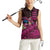 Hawaiian Abstract Sea Turtle Women Sleeveless Polo Shirt Polynesian Tapa Art and Kakau Tattoo Pink WaterColor - Polynesian Pride