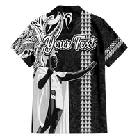 Custom Hawaii Island Family Matching Puletasi Dress and Hawaiian Shirt Hawaiian King and Kakau Symbols Abstract Shoulder Tattoo LT03 - Polynesian Pride