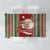 Custom Kiribati Christmas Tablecloth Santa With Gift Bag Behind Ribbons Seamless Red Maori LT03 Red - Polynesian Pride