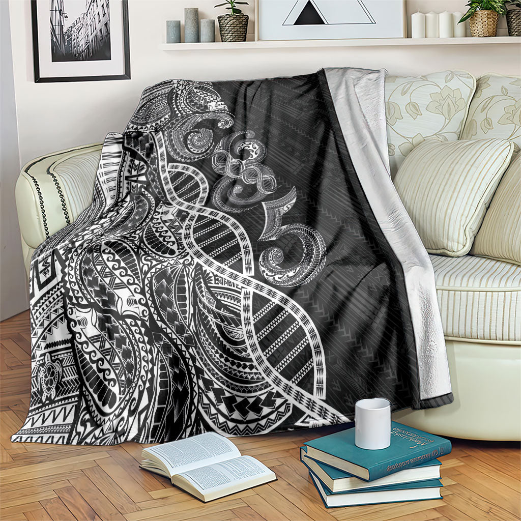 Samoan Traditional Tattoo 685 Blanket Tribal Tatau DNA Black Color LT03 Black - Polynesian Pride