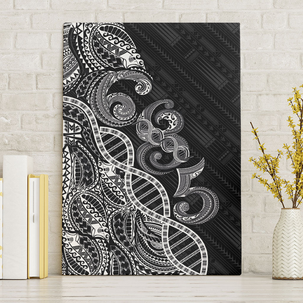 Samoan Traditional Tattoo 685 Canvas Wall Art Tribal Tatau DNA Black Color LT03 Without Frame Black - Polynesian Pride