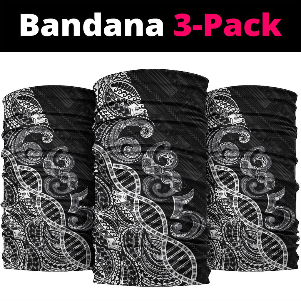 Samoan Traditional Tattoo 685 Neck Gaiter Tribal Tatau DNA Black Color LT03 package One Size: 25*50cm Black - Polynesian Pride