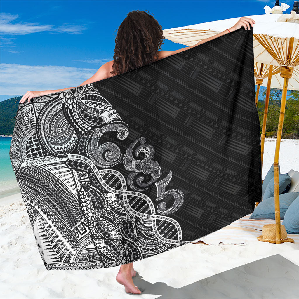 Samoan Traditional Tattoo 685 Sarong Tribal Tatau DNA Black Color LT03 One Size 44 x 66 inches Black - Polynesian Pride