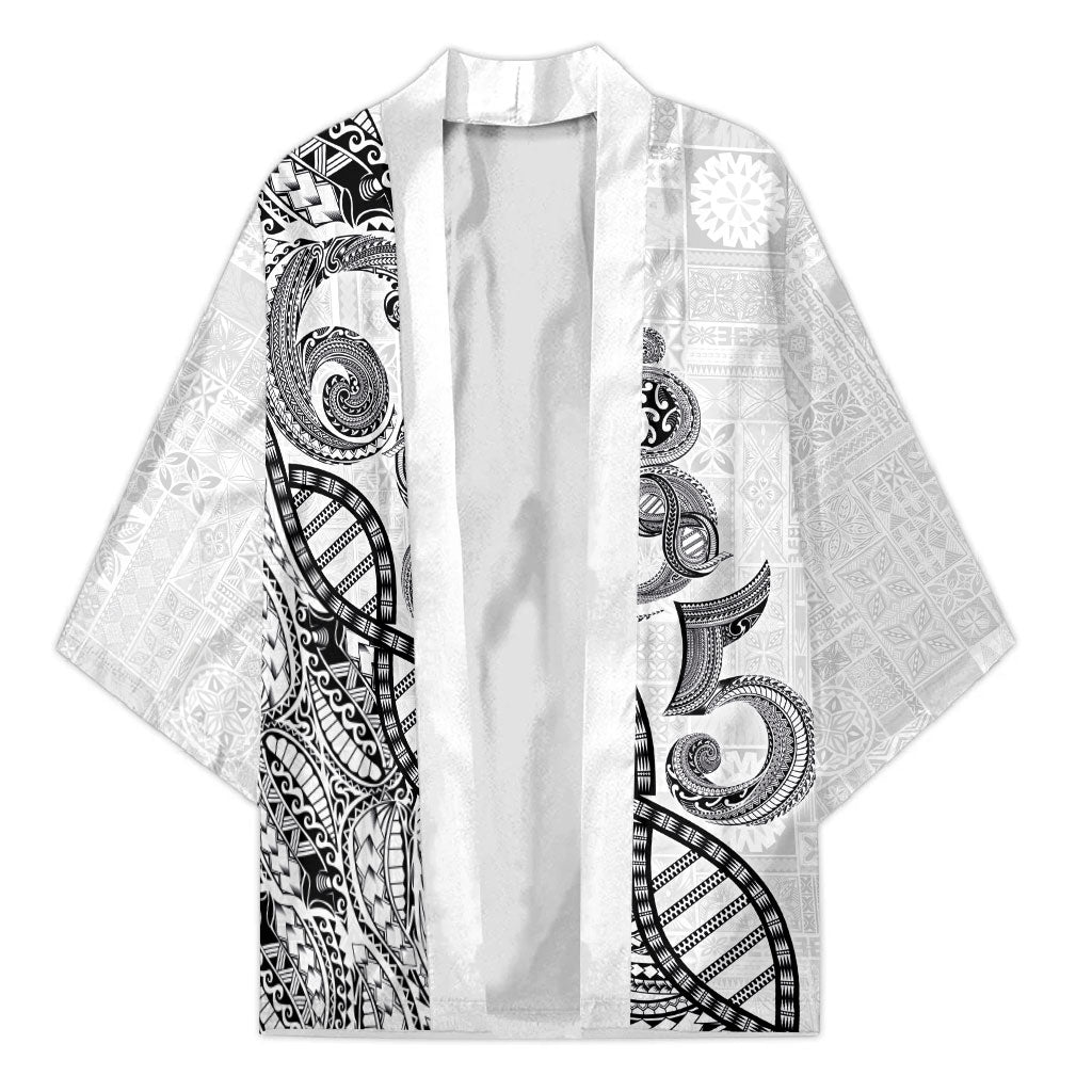 Samoan Traditional Tattoo 685 Kimono Tribal Tatau DNA White Color LT03 Unisex White - Polynesian Pride